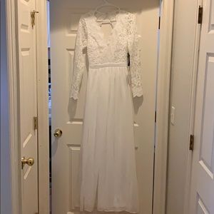 Lulus awake my love long sleeve lace maxi dress